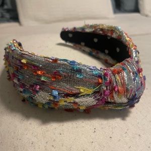 Lele Sadoughi headband - silver confetti